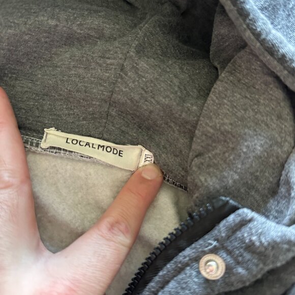 Localmode Men's Gray Double Zipper Hoodie Size XXL - Picture 4 of 5